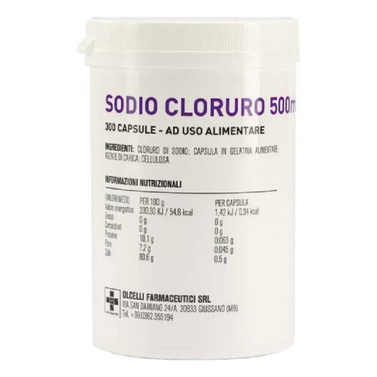 SODIO CLORURO 300CPS 500MG